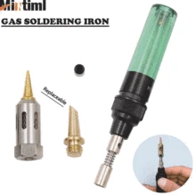 

4 In 1 Portable Soldering Iron Kit Burner Adjustable 450-1300℃ Blow Torch Gas Soldering Iron Cordless Butane Tip Welding Pen