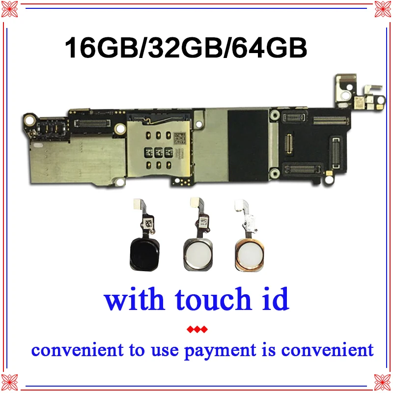 С/без Touch ID для iphone SE материнская плата, разблокирована для iphone 5SE SE материнская плата с системой IOS