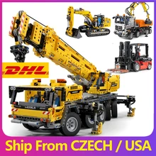 20%off MOULD KING 13107 Technical Car Mobile Crane Mk Truck Engineering Building Blocks Bricks motor power Remote control Moc