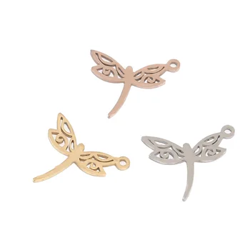 

High Quality Stainless Steel Pendants Dragonfly Dangle Charms Crafting Jewelry Findings for DIY Hand Making Necklace Bracelet