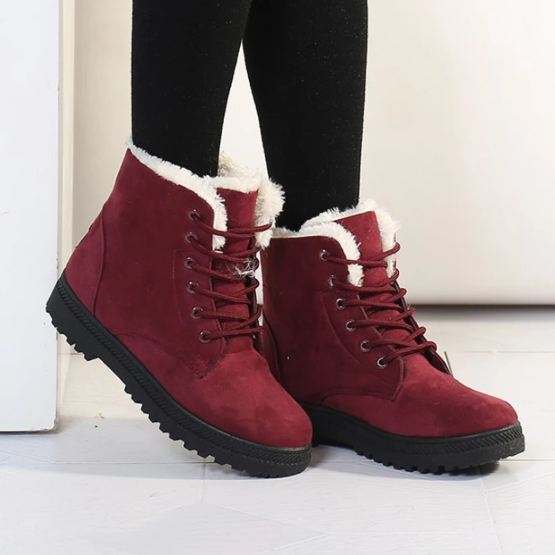 

Women Boots Plus Size 44 Snow Boot For Women Winter Shoes Heels Winter Boots Ankle Botas Mujer Warm Plush Insole Shoes Woman