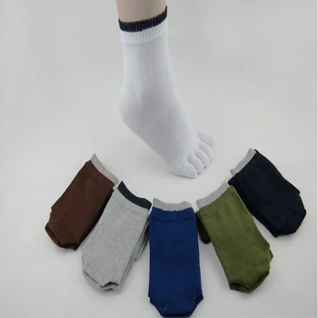 

Toe Socks Men and Women Five Fingers Socks Breathable Cotton Cycling Socks Sports Running Solid Color Black White Grey