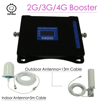 

ZQTMAX 900 1800 2100 2G 3G 4G Tri Band Mobile Phone Signal Booster LTE UMTS Cellular Signal amplifier DCS GSM Repeater antenna