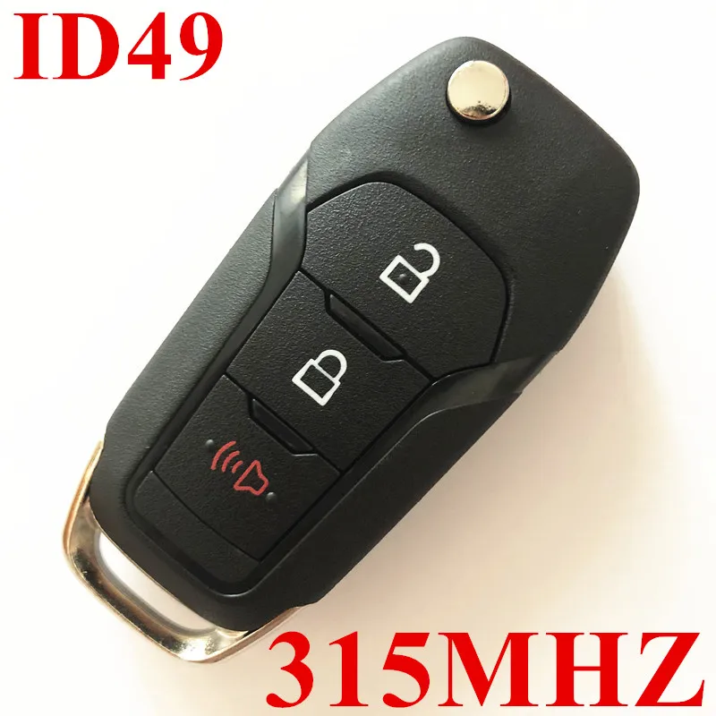 3 кнопки 315 МГц флип дистанционный ключ для Ford ID49