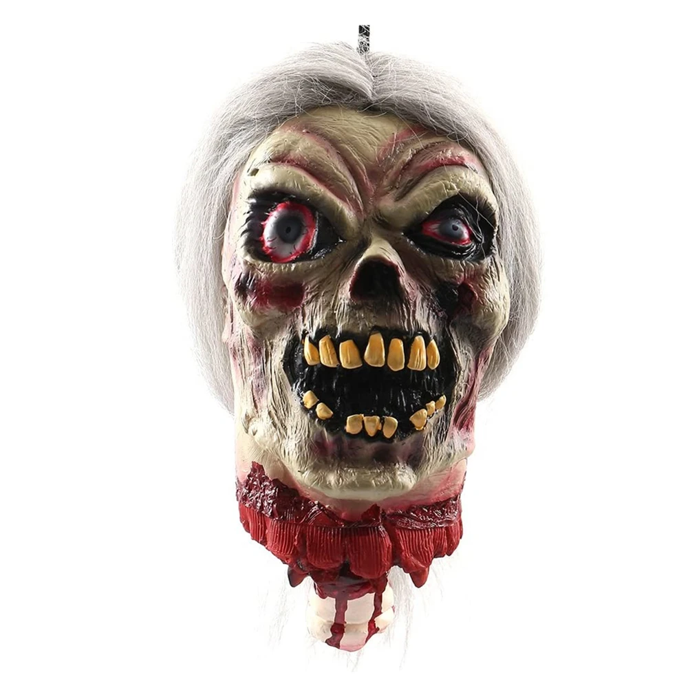 

Patygr Halloween Zombie Head Pendant Bloody Dead Body Parts Scary Hanging Severed Head Decorations for Halloween Party Props NEW