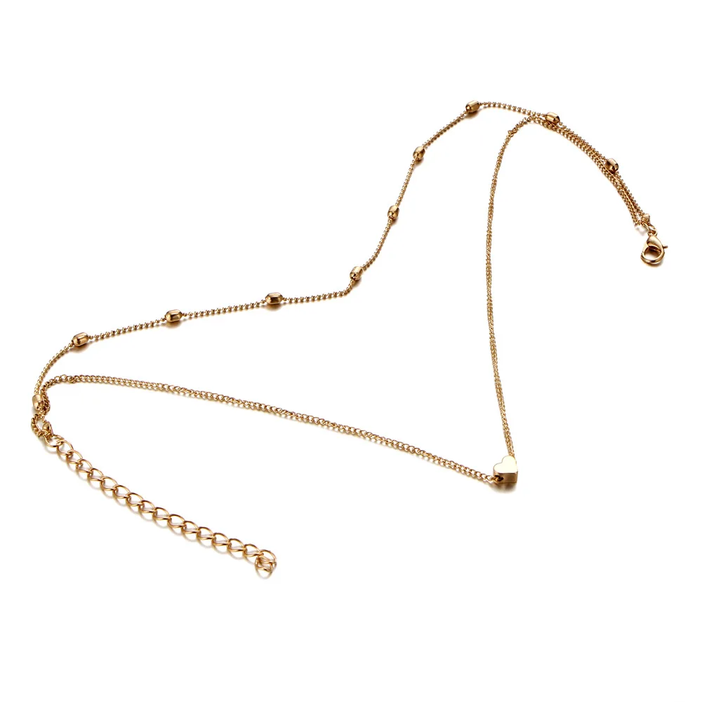 H: HYDE модные золотые серебряные ювелирные изделия ожерелье с сердечком и кулонами чокер с двойной цепочкой ожерелье воротник женские ювелирные изделия подарок