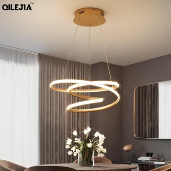 

Modern creative LED Pendant Lights for living room restaurant bar living bed room aluminum Luminaria RC dimming Pendant Lamp