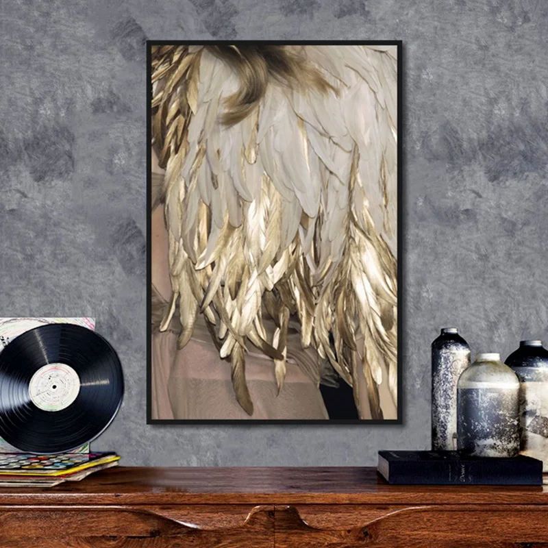 Feather-Gold-Color-Lamp-Poster-Canvas-Print-Wall-Nordic-Minimalist-Style-Art-Modular-Living-Room-Bed (1)