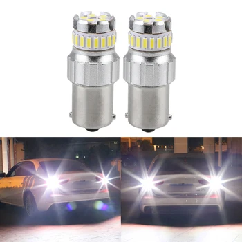 

2pcs 1156 7443 3157/3156 T15 LED Light DRL Car LED Bulbs 6500K White Super Bright 3030 4014 SMD Daytime Running Lights