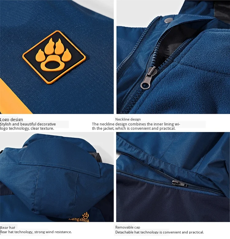 Jack Wolfskin Jie Land водонепроницаемая куртка для улицы, женская, три в одном, мужская, штурмовая куртка, ветрозащитная, для альпинизма