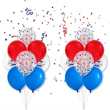 

American Independence Day Party Supplies Latex Confetti Balloon For 4th of July 12inch 10pcs/set Star Patriotic Decoration