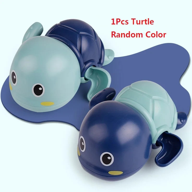 Cute Cartoon Animal Tortoise Classic Baby Water Toy Infant Swim Turtle Wound-up Chain Clockwork Kids Beach Bath Toys Baby Toy 9