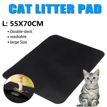 

Cat Litter Mat EVA Double-Layer Cat mat Litter Trapper Mats with Waterproof Bottom Layer non-slip pet litter Cat Bed mat