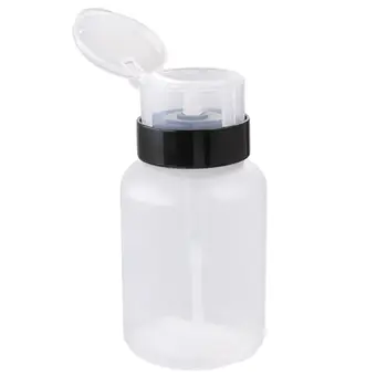 

200ml Clear Push Down Empty Bottle Press Pump Dispenser Nail Polish Container