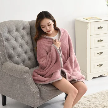 

Autumn and winter new solid color blanket European thick warm Arctic velvet small blanket office nap shawl lambskin blanket