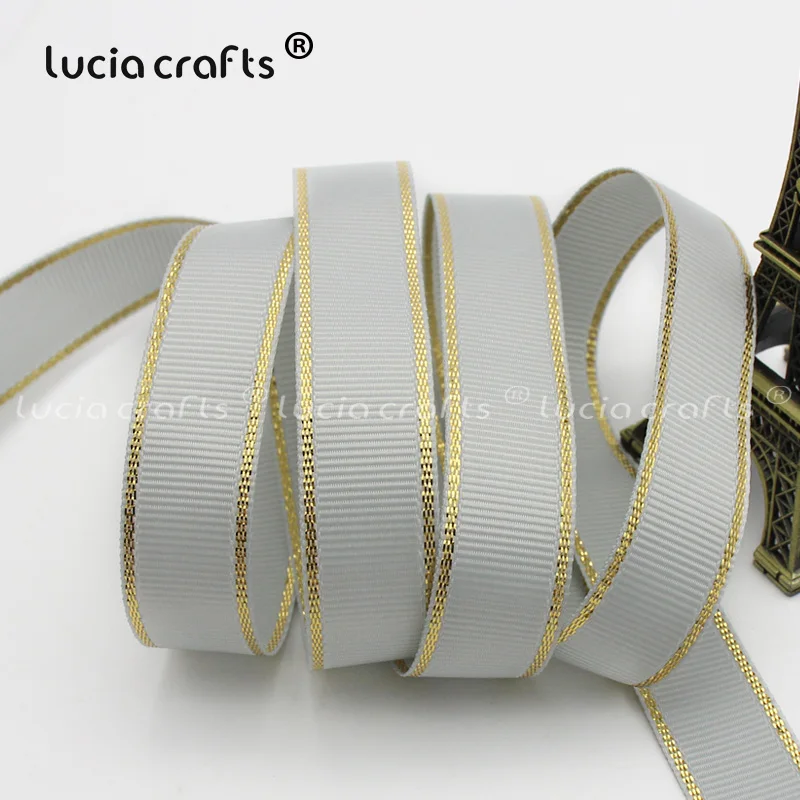 Lucia crafts 6/10/15/25 мм твердая цветная корсажная лента поделки своими руками шитьё вручную Материал вечерние Свадебные украшения T0401 - Цвет: 007 light gray 5y