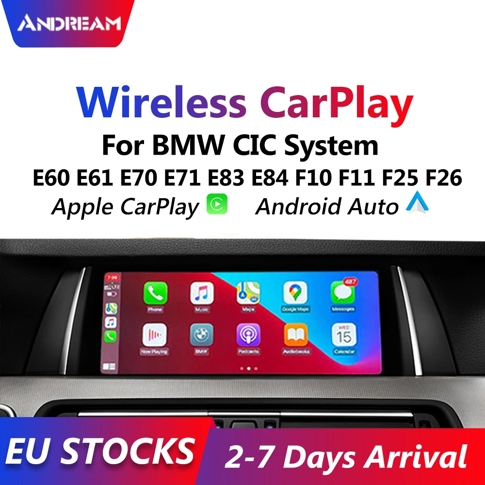 Беспроводной Apple Carplay Android Авто Интерфейс декодер для BMW E60 E70 E71 E84 F01 F02 F07 F10 F11 F25 F26 F30