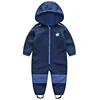 Children's soft shell plus velvet integrated windproof and rainproof jumpsuit Children's waterproof jumpsuit, warm jumpsuit, ► Photo 2/6