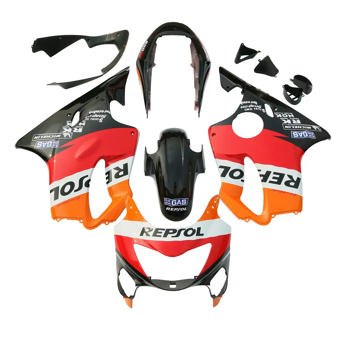Впрыска мотоцикла ABS обтекатель кузова комплект для Honda CBR600F4 CBR 600 F4 1999-2000 Repsol 4A