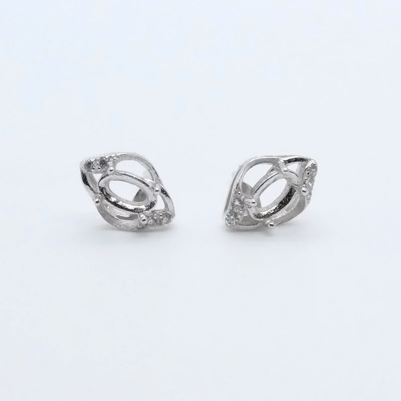 Bases pendiente 3mm x 5mm para la fabricación de joyas, pendientes de tuerca de Semi montaje de plata 925, de joyería de plata|Aretes| - AliExpress