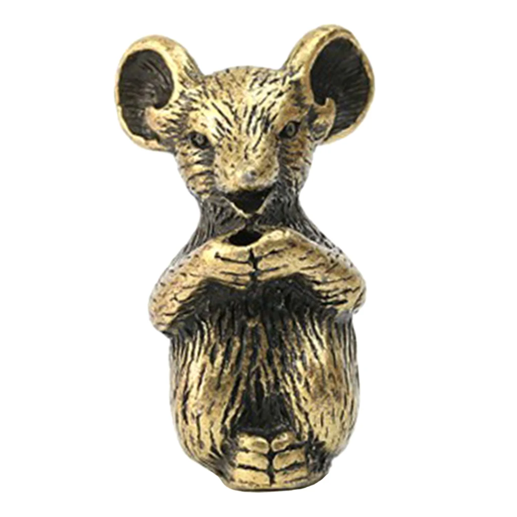 MagiDeal China Zodiac Animal Rat Statue Incense Holder Ornaments Fengshui Copper Mascot Lucky Animal Statue Stick Incense Burner