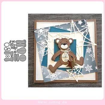 

Brown Bear Puzzle set Metal Cutting Dies for DIY Scrapbooking Photo Album Decorative Embossing Paper Card Crafts Die Cut 2019