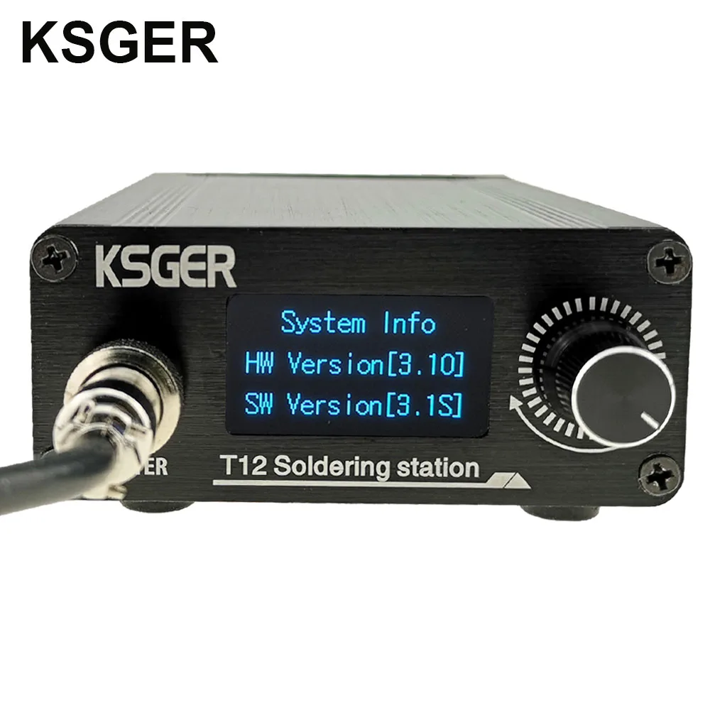 KSGER STM32 V3.1S T12 паяльная станция OLED Сделай Сам алюминиевый сплав FX9501 ручка электрические инструменты держатель авто-сна T12 железные наконечники - изображение