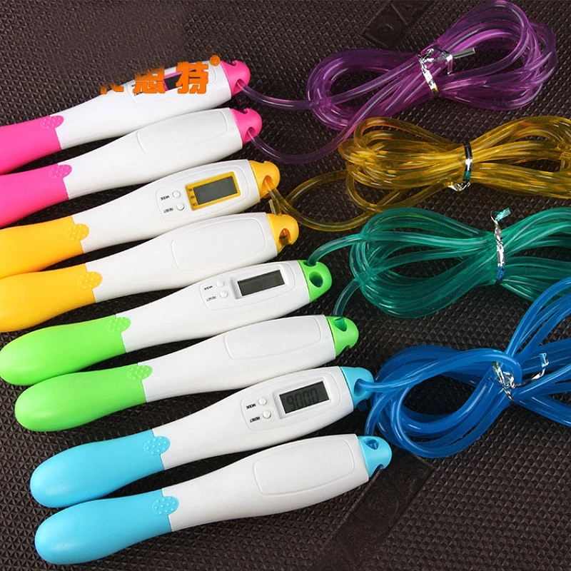 

Automatic count skipping rope adjustable length no knots Sports Fitness jumping rope Slip resistant PP handle Skipping g rope