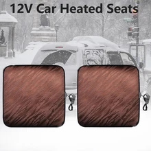 1 2 sztuk podgrzewane fotele samochodowe 12V 15W uniwersalny samochodów Seat pokrywa pokrowiec na fotel samochodowy fotelik samochodowy Heatin poduszki pokrowce na siedzenia samochodowe czarny CSV tanie tanio Jesień I Zima Poliester CN (pochodzenie) Pokrowce i podpory Car Heating Seat Cover seat cushion Heater Warmer Heated Car Seat