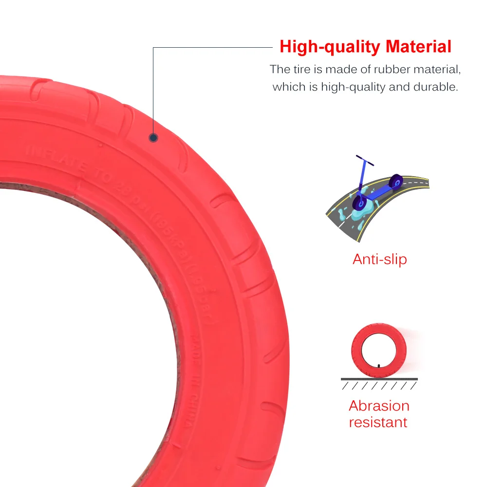 Шина для скутера Xaiomi M365, аксессуары для электрического скутера, высокое качество, Нескользящие, Нескользящие, прочные, 10 дюймов, шины для скейтборда