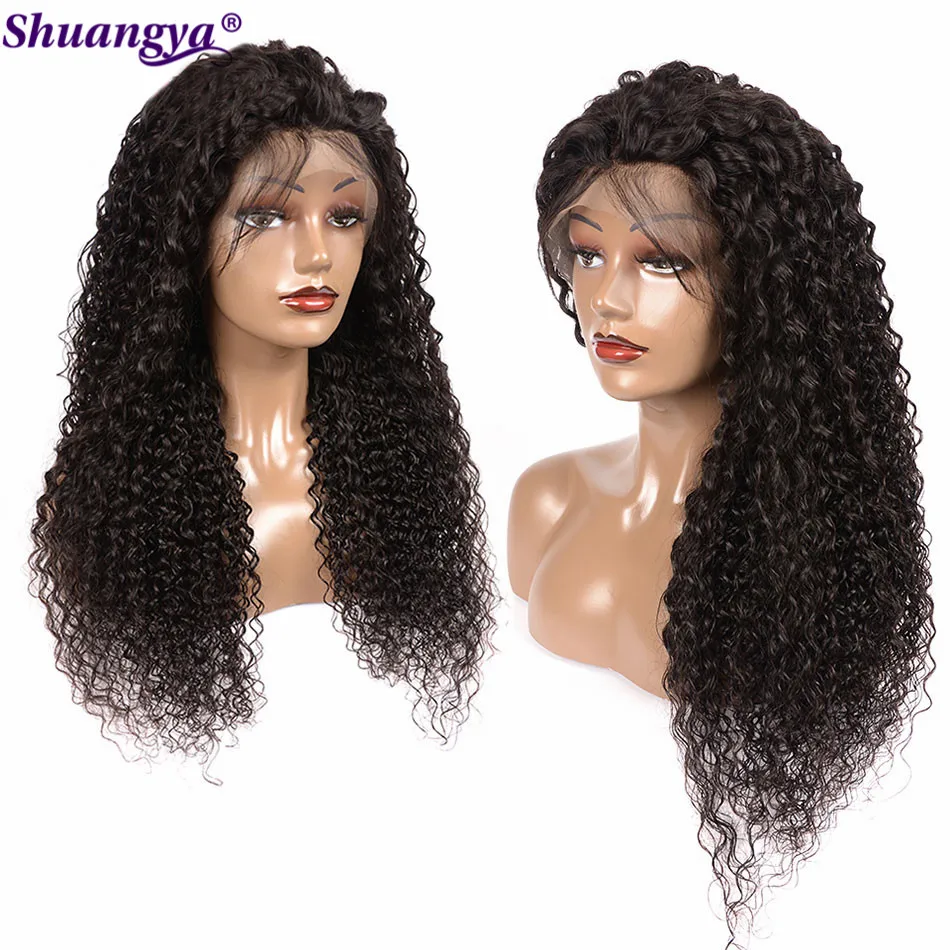 

Malaysian Curly Wig Kinky Curly Human Hair Wigs 28 30 Inch 180 Density 4x4 Lace Closure Human Hair Wigs For Black Women Shuangya
