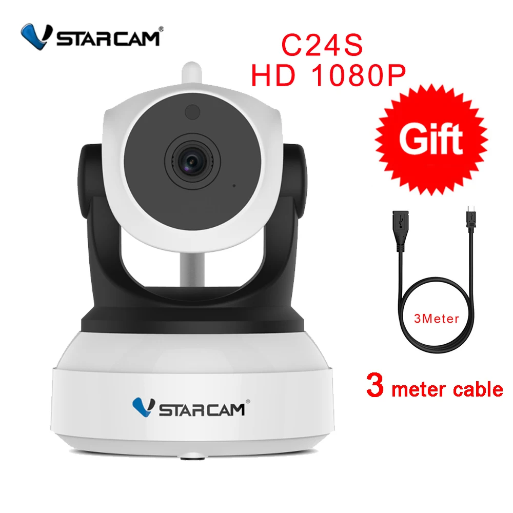 Vstarcam 1080P Сигнализация Движения IP66 Водонепроницаемая ИК CCTV камера 2MP Наружная цилиндрическая IP камера Wifi камера наблюдения безопасности