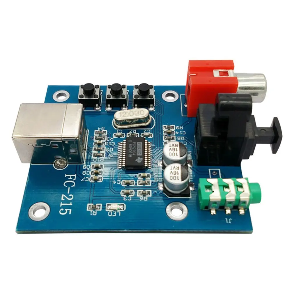 

Audio DAC USB to S/PDIF Sound Card hifi DAC Decoder Board 3.5mm Analog Coaxial Optical Fiber Output A1-010