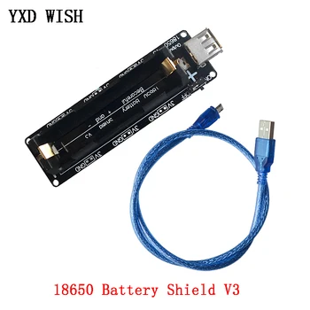 

Dual 18650 Lithium Battery Shield V3 3V1A 5V 3A 18650 Micro USB Power Bank Battery Charger Module For Raspberry Pi ESP8266 ESP32