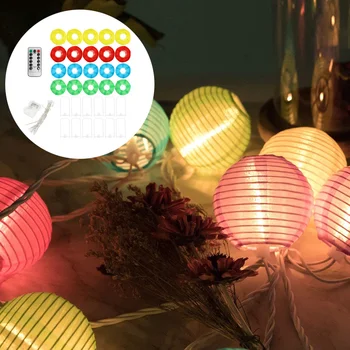 

1pc Durable Foldable Reusable Lightweight Decorative LED Lantern Lamp String Light Yard Landscape Garden