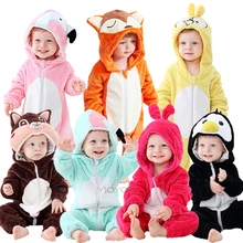 Коллекция года, осенне-зимняя одежда для новорожденных, одежда унисекс для Хэллоуина комбинезоны для мальчиков, Детский костюм с пандой для девочек, комбинезон для младенцев от 3 до 24 месяцев
