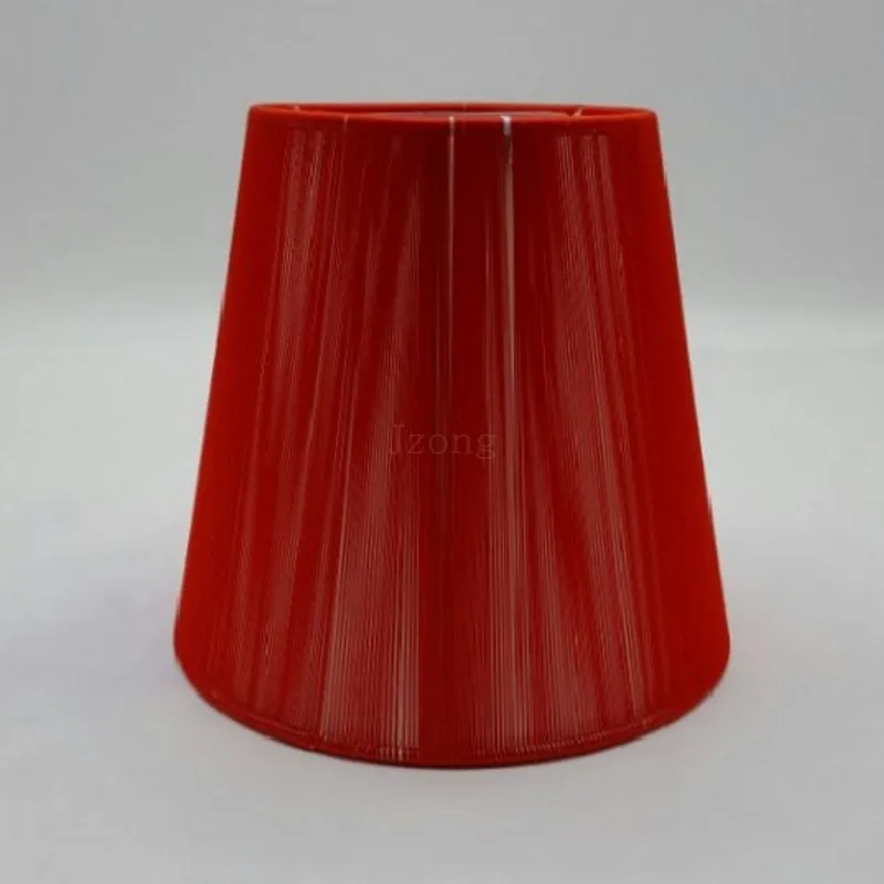 E14 арт-деко 14 см Абажуры для хрустальных настенных светильников и люстр сплошного цвета ПВХ современный чехол для настенных светильников - Цвет корпуса: Красный