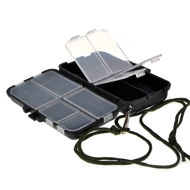 

9 grid Portable Mini Fishing Tackle Box Fish Lures Hooks Baits Plastic Storage Holder Waterproof Fishing Box for Bait Fishing //