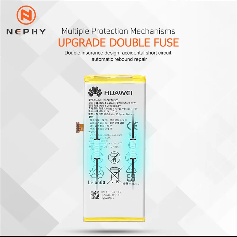 Заменить HB3742A0EZC+ Батарея для Huawei Ascend P8 Lite P8Lite наслаждаться 5S GR3 ALE-L21 ALE-L23 ALE-L02 Мобильная батарея для телефона