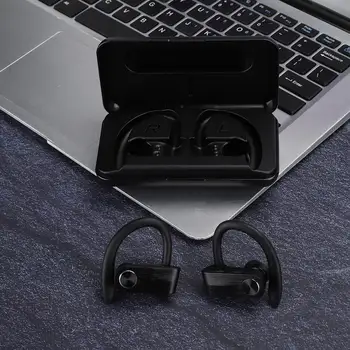 

Bluetooth headphones, TWS True Ear Hook headset IPX4 Waterproof Bluetooth earphones with 3.7 V charging slot for running, cyclin