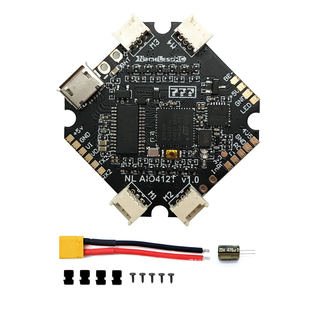 Контроллер полета namelesrc AIO412T F4 AIO F411Flight + 12A ESC 2 4S HV DShot600 для BETAFPV Diatone 65 100 мм FPV дрона