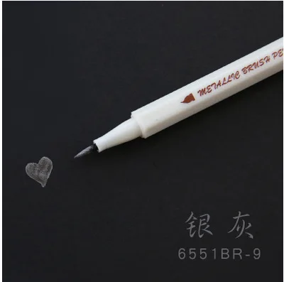 2 шт./партия металлическая ручка-маркер для поделок, скрапбукинга мягкая ручка для рисования художественные канцелярские принадлежности Школьные принадлежности - Цвет: 9 Gray