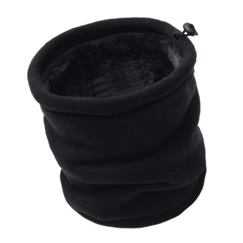 Черный Зимняя Маска для лица, многофункциональная Теплая Флисовая ветрозащитная Лыжная эластичная повязка на шею, Шапка-бини - Цвет: Черный