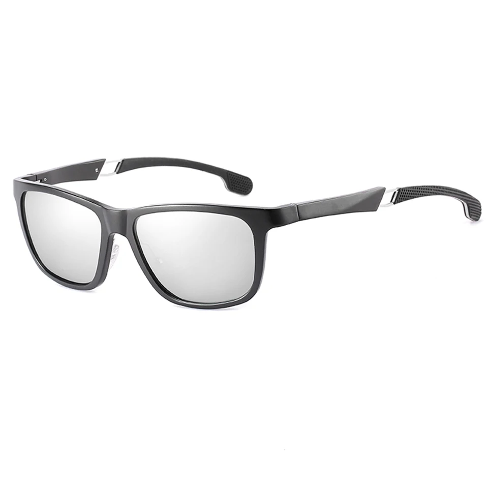 black silver ELITERA Мужские Винтажные алюминиевые поляризованные солнцезащитные очки, классические брендовые солнцезащитные очки, покрытие линз, очки для вождения - Цвет линз: black silver