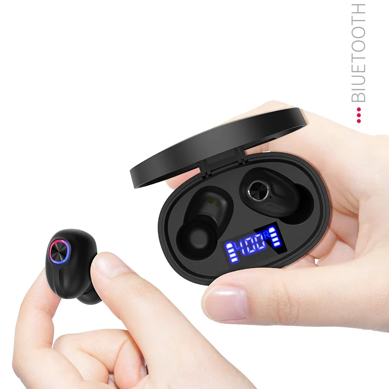 T15 TWS Bluetooth Earphone LED Display Earphone 8D Stereo Music Noise Canceling Earbuds Headsets for iPhone Xiaomi