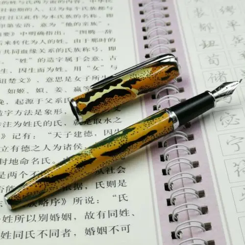 Bobby launch Jinhao 996 авторучка Fude Nib конвертер ручка, канцелярские принадлежности для офиса школьные принадлежности penna stilografica - Цвет: Leopard