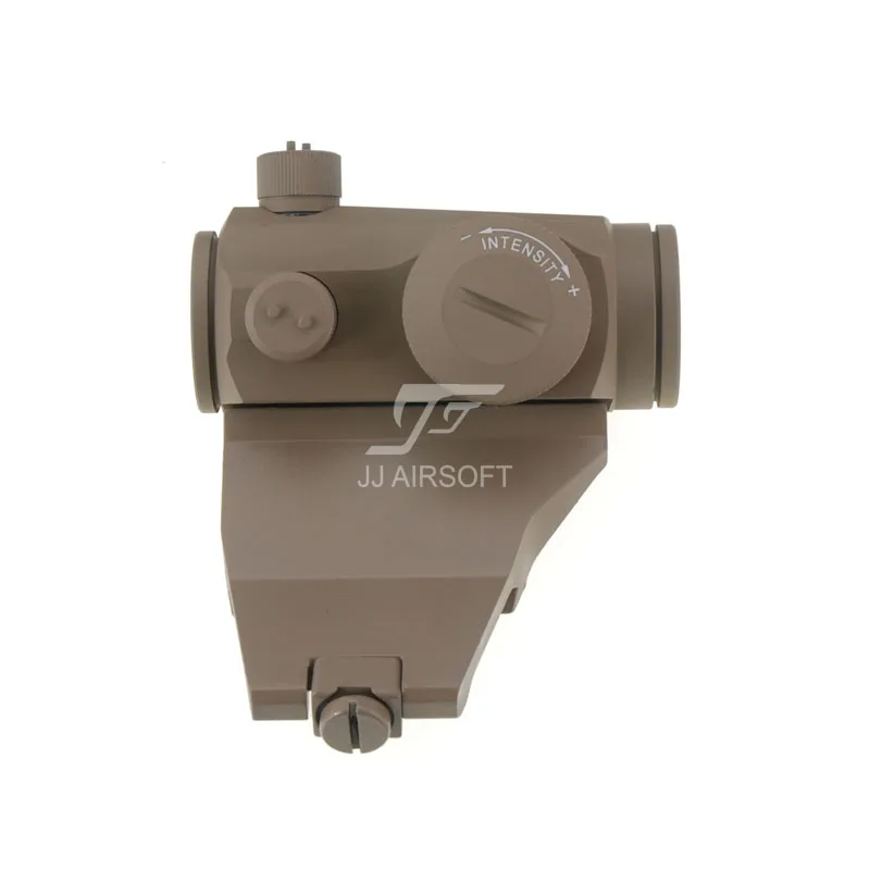 JJ Airsoft Micro 1x24 Red Dot с 45 градусов крепление со смещением, QD Riser Mount и низкое крепление(черный/коричневый