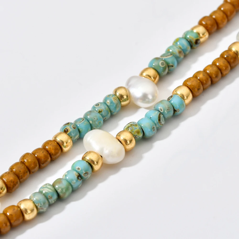 ZMZY Boho Cute Pearl Choker Necklace Women Jewelry Collares Miyuki Glass Beads Fashion Necklace Femme Stainless Steel Chain - Image 2