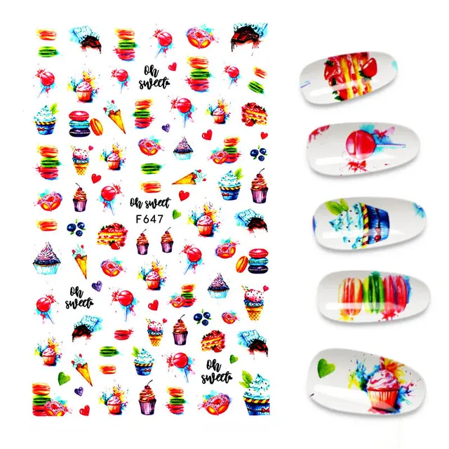 The New 3D Nail Sticker Cool English Letter stickers for nail Foil Love Heart Design Fashion Manicure Stickers A140210