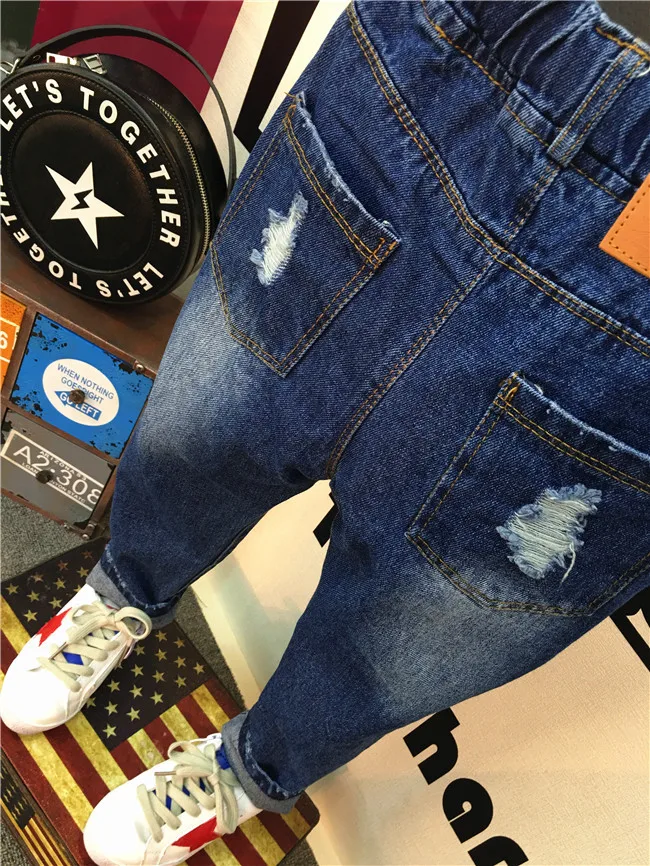 Kids Boys Jeans Fashion Clothes Ripped pants Denim Clothing Children Baby Boy Popular Cowboy Long Trousers AS22 kids pants,boys jeans